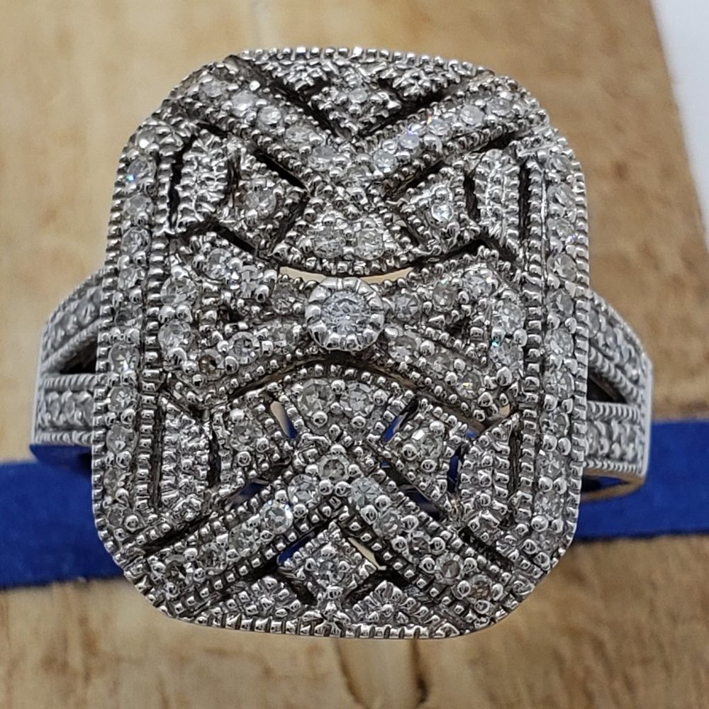 925 Silver Ring With Diamonds - image 7